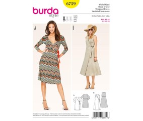 Patron Burda 6759 Robe du 36 au 46