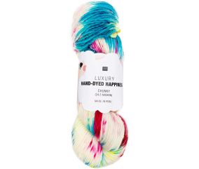 Pelote de laine Luxury HAND-DYED HAPPINESS CHUNKY - 100GR - Rico Design