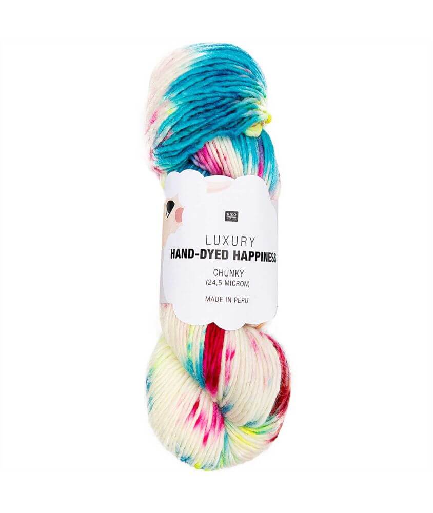 Pelote de laine Luxury HAND-DYED HAPPINESS CHUNKY - 100GR - Rico Design Pelote de laine Luxury HAND-DYED HAPPINESS CHUNKY - 100GR - Rico Design