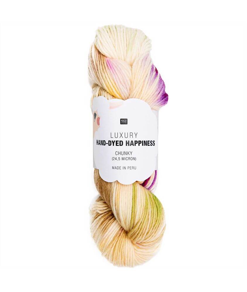 Pelote de laine Luxury HAND-DYED HAPPINESS CHUNKY - 100GR - Rico Design Pelote de laine Luxury HAND-DYED HAPPINESS CHUNKY - 100GR - Rico Design