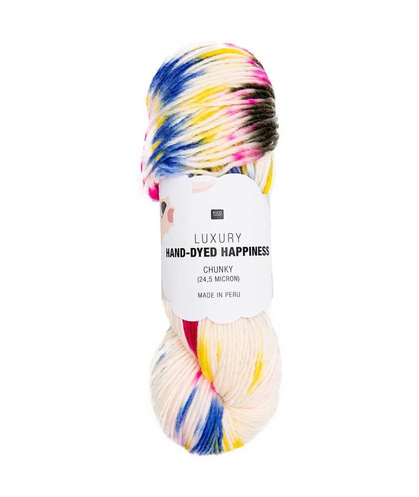 Pelote de laine Luxury HAND-DYED HAPPINESS CHUNKY - 100GR - Rico Design Pelote de laine Luxury HAND-DYED HAPPINESS CHUNKY - 100GR - Rico Design