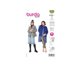 Patron Burda 6069- Manteau, veste – poches plaquées – surchemise du 34 au 44
