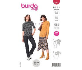 Patron Burda 6067 - Tee-Shirt à manches raglan du 34 au 44