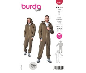 Patron Burda 6065 - Combinaison Homme à capuche du 44 au 54