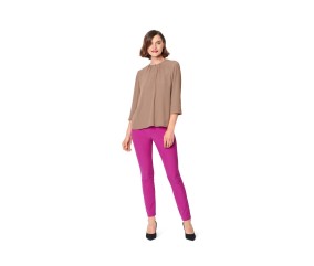 Patron Burda 6062 - Blouse Femme façon Tee-Shirt avec fente et petits plis du 34 au 44