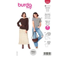 Patron Burda 6059 - Tee-Shirt / blouse Femme du 34 au 44