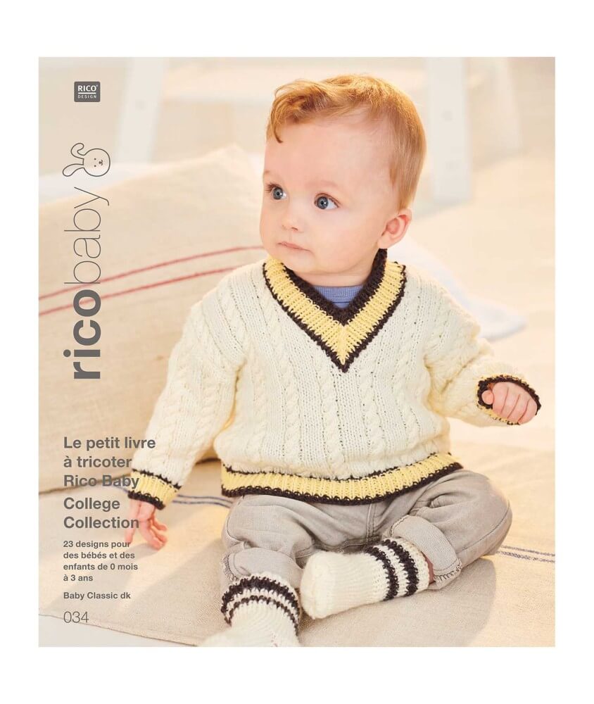 Le petit livre à tricoter Rico Baby - College Collection - Rico Design - N°34