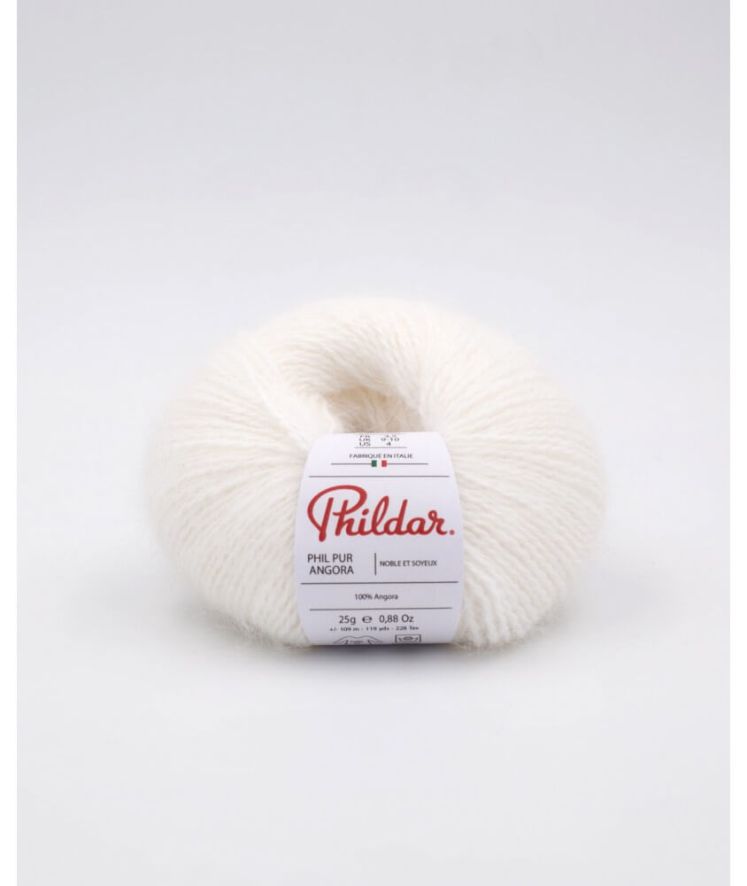 Fil exceptionnel 100% angora à tricoter PUR ANGORA - 25gr - Phildar Fil exceptionnel 100% angora à tricoter PUR ANGORA - 25gr - Phildar