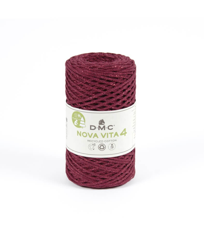 Coton recyclé macramé NOVA VITA 4 METALLISE (250gr) ! - Dmc - certifié Oeko-Tex Coton recyclé macramé NOVA VITA 4 METALLISE (250gr) ! - Dmc - certifié Oeko-Tex