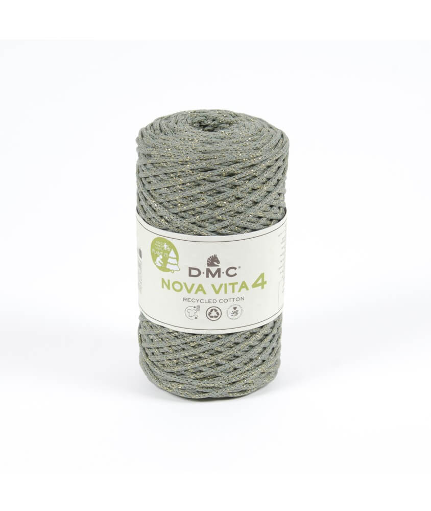 Coton recyclé macramé NOVA VITA 4 METALLISE (250gr) ! - Dmc - certifié Oeko-Tex Coton recyclé macramé NOVA VITA 4 METALLISE (250gr) ! - Dmc - certifié Oeko-Tex