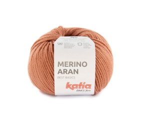 Pelote de laine à tricoter MERINO ARAN - Katia - 93 Rose