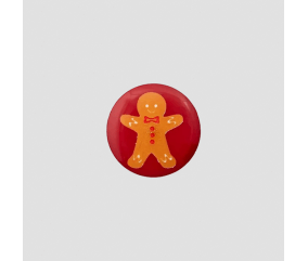 Bouton polyester Bonhomme en pain d'épices, à pied 18mm - Prym