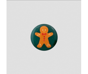 Bouton polyester Bonhomme en pain d'épices, à pied 18mm - Prym