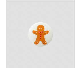 Bouton polyester Bonhomme en pain d'épices, à pied 18mm - Prym