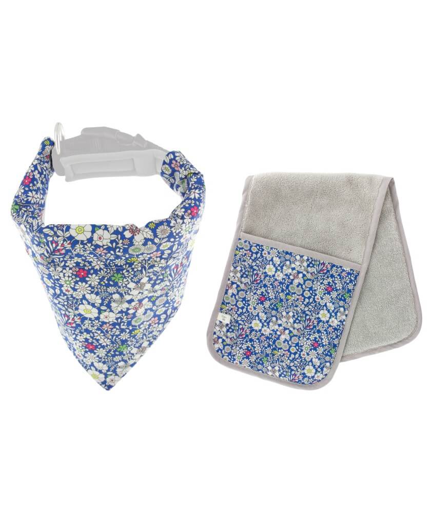 Kit bandana + essuie-pattes pour chien et chat Joy - Niveau débutant Kit bandana + essuie-pattes pour chien et chat Joy - Niveau débutant