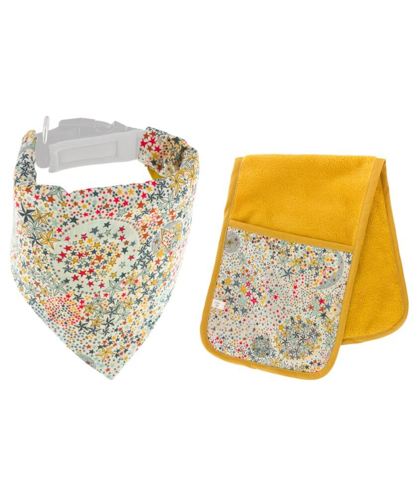 Kit bandana + essuie-pattes pour chien et chat Izmir - Niveau débutant