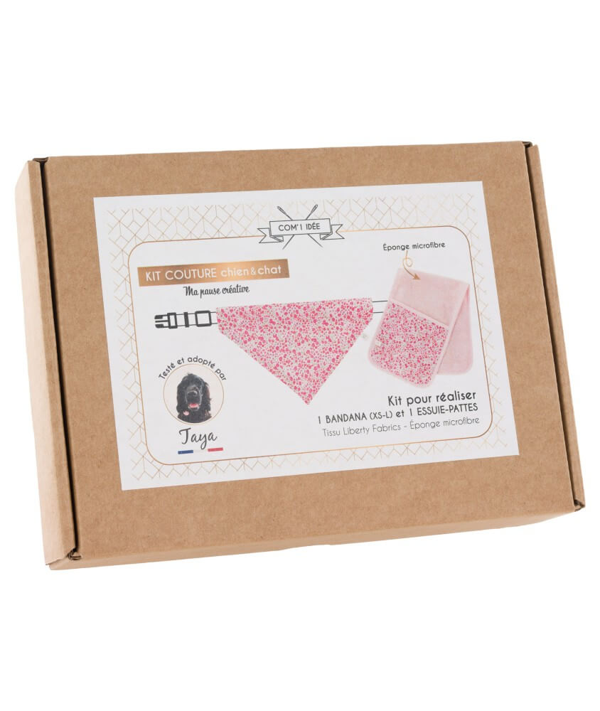 Kit bandana + essuie-pattes pour chien et chat Jaya - Niveau débutant