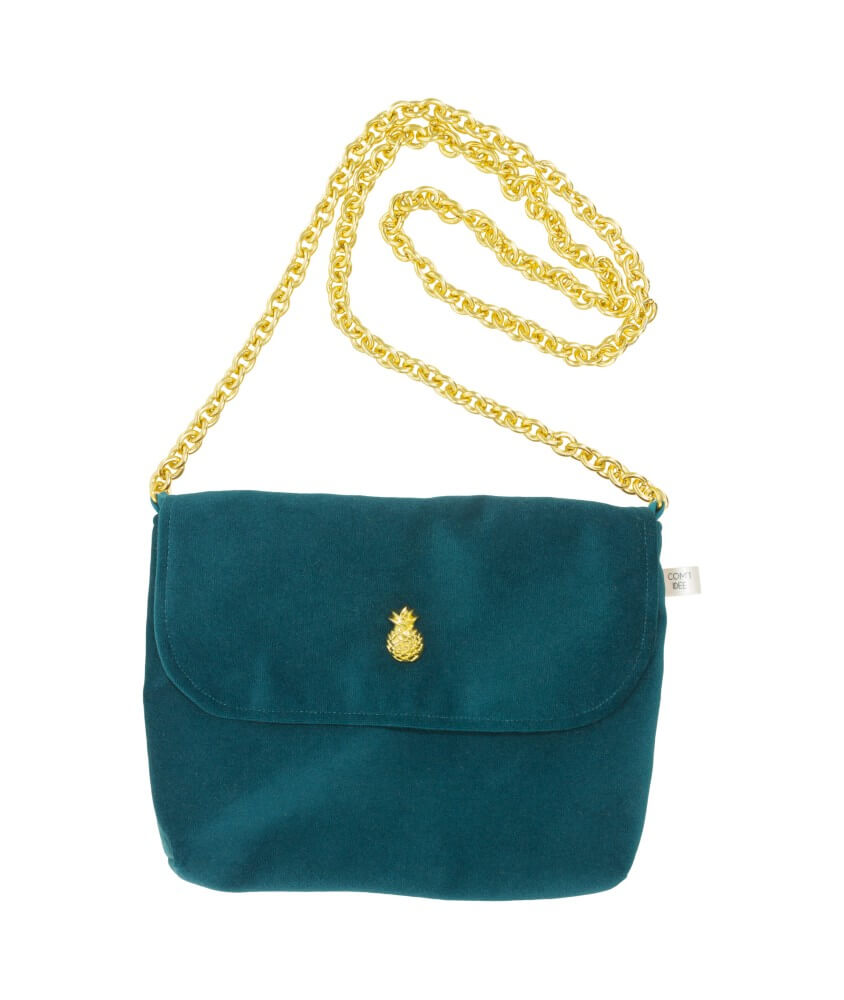 Kit pour sac bandoulière velours vert canard Eva pour femme - Niveau facile Kit pour sac bandoulière velours vert canard Eva pour femme - Niveau facile
