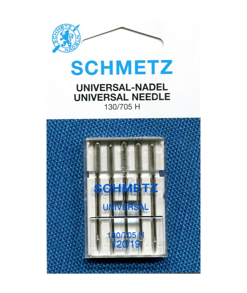 Aiguilles Universelles pour Machine à Coudre 130/705H Dimension 120/19 - 5 pces - SCHMETZ