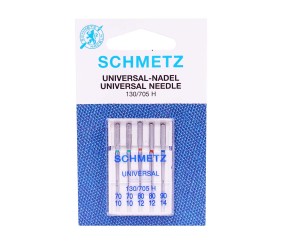 Aiguilles Universelles pour Machine à Coudre 130/705H Assortiment Mix 70,80,90 - 5 pces - SCHMETZ