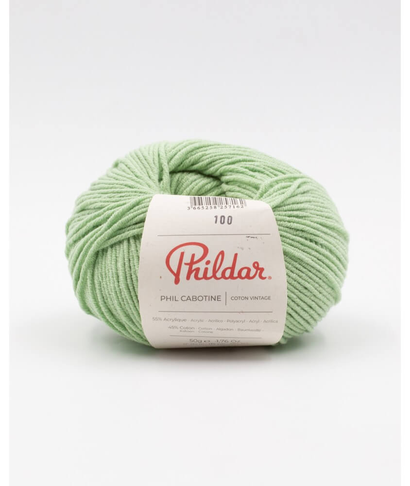 Pelote Phil Cabotine - Fil à tricoter d'été doux et légèrement blanchi - Phildar