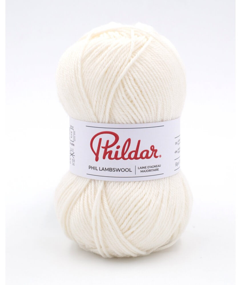 Pelote de laine d'Agneau à tricoter Phil Lambswool - Phildar Pelote de laine d'Agneau à tricoter Phil Lambswool - Phildar