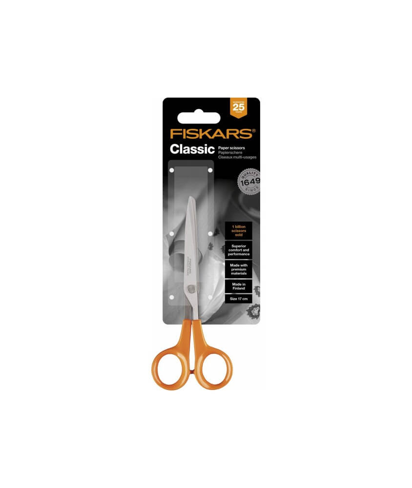 Ciseaux classique multi-usages Fiskars 17 cm lame acier