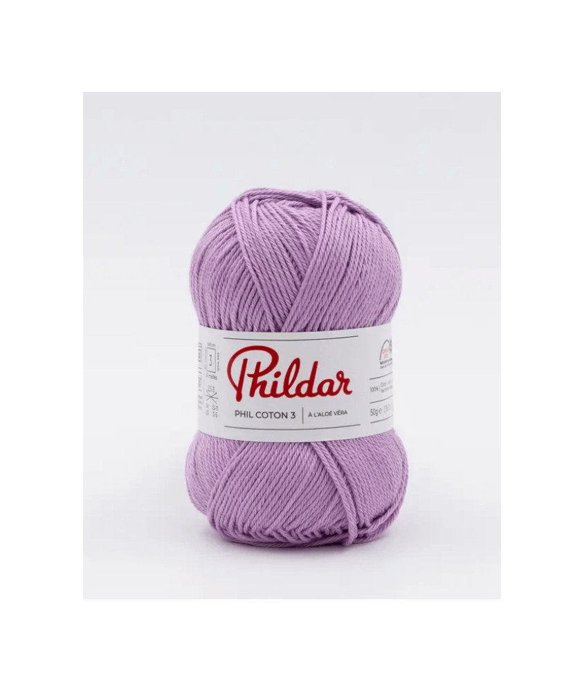 Fil coton à tricoter PHIL COTON 3 - Phildar - PPSC - certifié Oeko-Tex Fil coton à tricoter PHIL COTON 3 - Phildar - PPSC - certifié Oeko-Tex