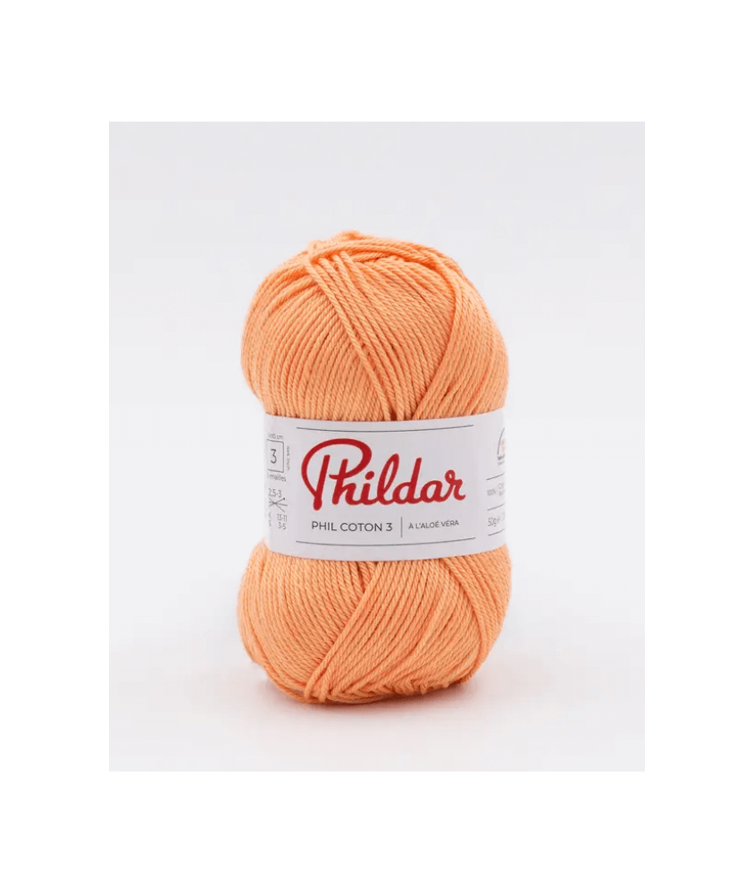 Fil coton à tricoter PHIL COTON 3 - Phildar - PPSC - certifié Oeko-Tex Fil coton à tricoter PHIL COTON 3 - Phildar - PPSC - certifié Oeko-Tex