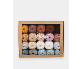 Boîte 20 mini pelotes en Phil Coton 3 en 25GR - Phildar