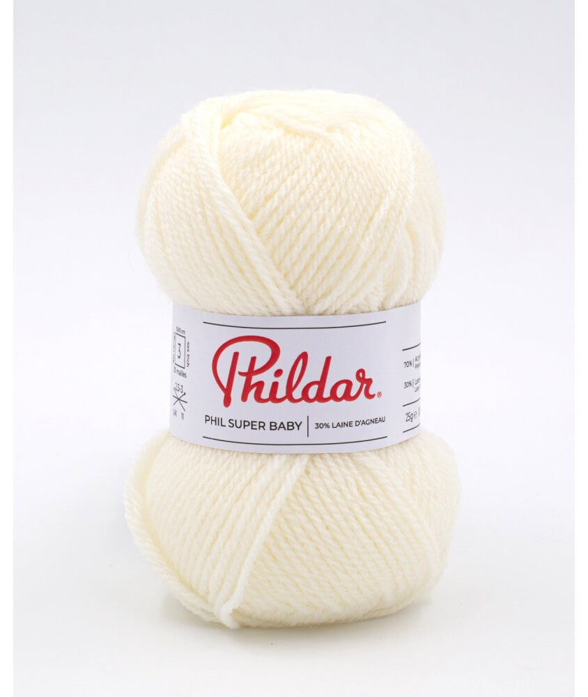 Pelote de laine à tricoter SUPER BABY - 25GR - Phildar - certifié Oeko-Tex Pelote de laine à tricoter SUPER BABY - 25GR - Phildar - certifié Oeko-Tex