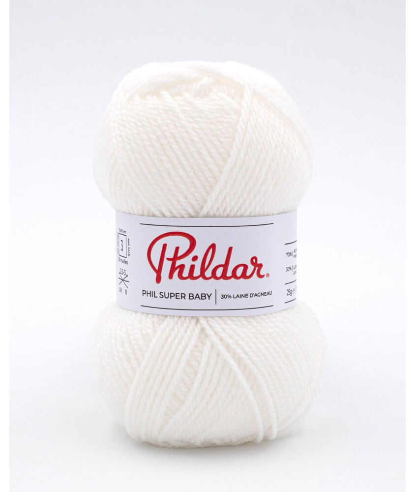Pelote de laine à tricoter SUPER BABY - 25GR - Phildar - certifié Oeko-Tex Pelote de laine à tricoter SUPER BABY - 25GR - Phildar - certifié Oeko-Tex
