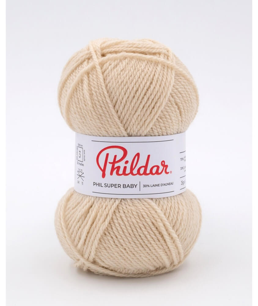 Pelote de laine à tricoter SUPER BABY - 25GR - Phildar - certifié Oeko-Tex Pelote de laine à tricoter SUPER BABY - 25GR - Phildar - certifié Oeko-Tex