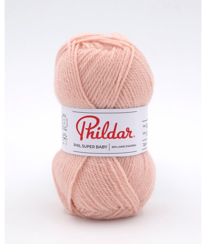 Pelote de laine à tricoter SUPER BABY - 25GR - Phildar - certifié Oeko-Tex Pelote de laine à tricoter SUPER BABY - 25GR - Phildar - certifié Oeko-Tex