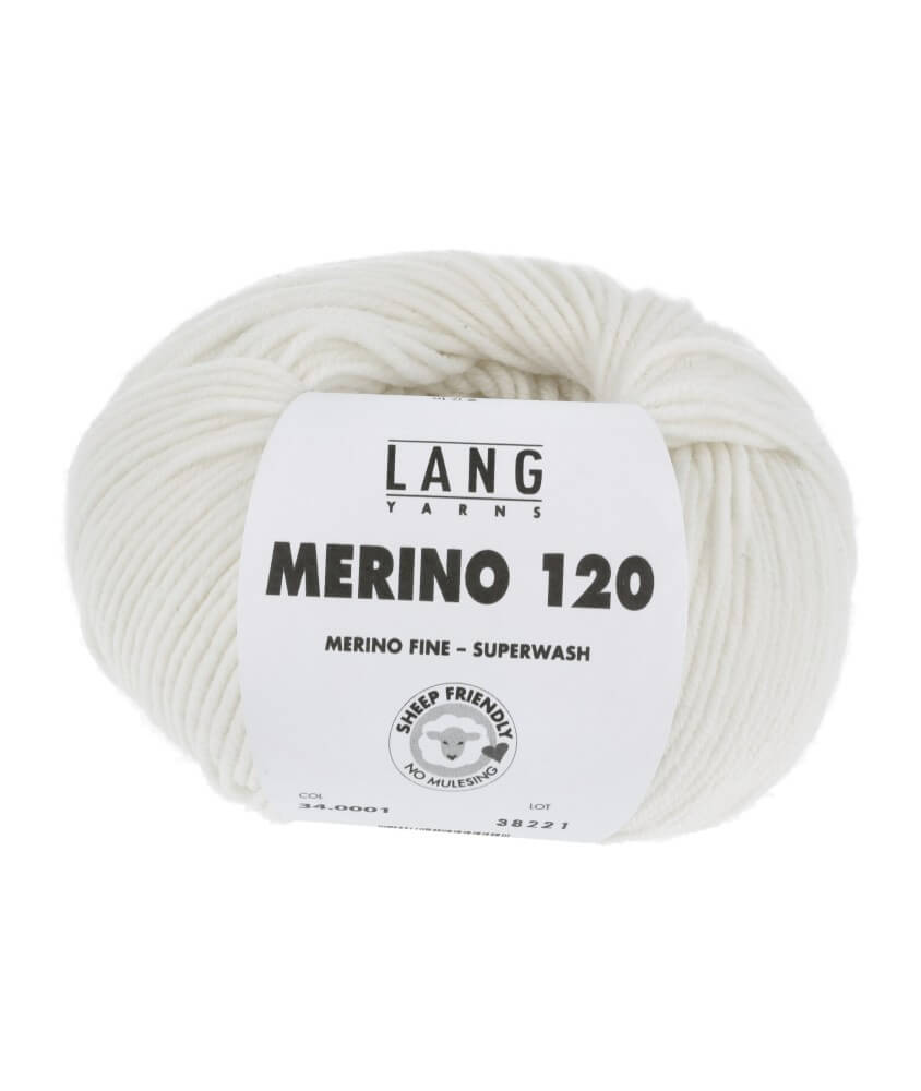 Pelote de laine à tricoter MERINO 120 - Lang Yarns