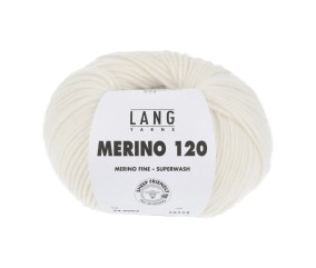 Pelote de laine à tricoter MERINO 120 - Lang Yarns