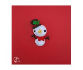 Kit Crochet ornement Mini Bonhomme de Neige - Amigurumi Hardicraft