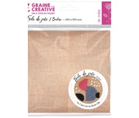Toile de Jute - 350 x 350 mm - Graine Creative