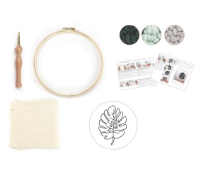 Kit punch needle Feuille de monstera - Graine Creative