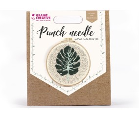 Kit punch needle Feuille de monstera - Graine Creative