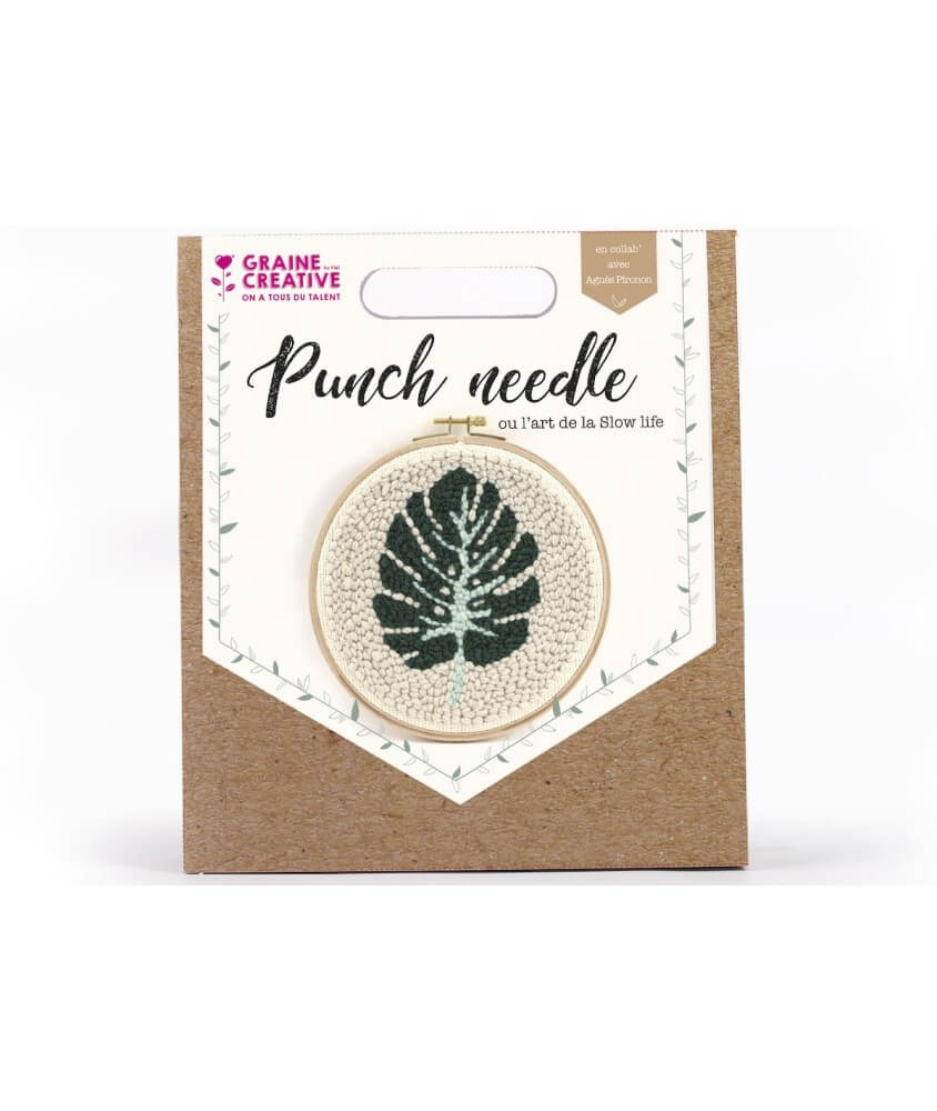 Kit punch needle Feuille de monstera - Graine Creative