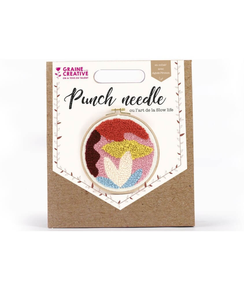 Kit Punch Needle Abstrait - Graine Creative Kit Punch Needle Abstrait - Graine Creative