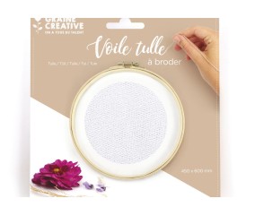 Voile de tulle blanc - 450 x 600 mm - Graine Creative