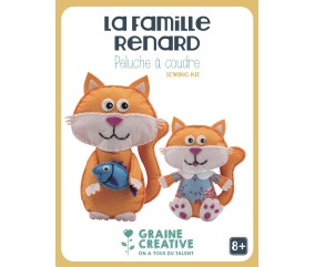 Kit DIY feutre maman et bébé renard - Graine Creative