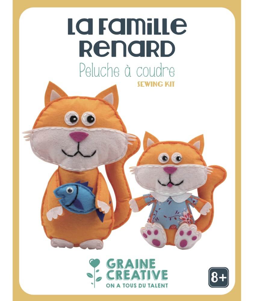 Kit DIY feutre maman et bébé renard - Graine Creative