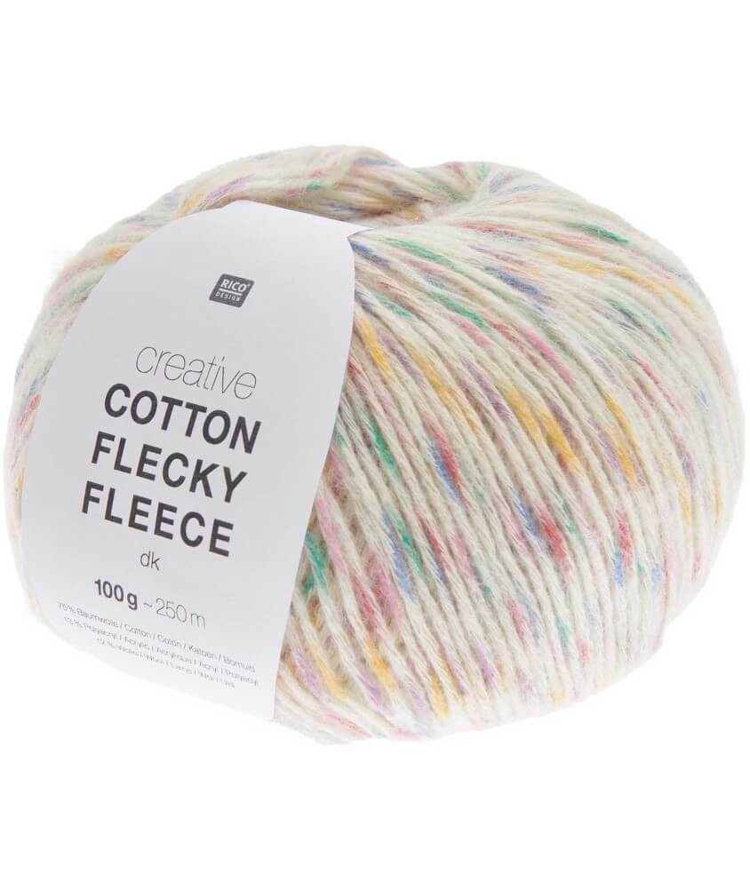 Pelote de coton Creative Cotton Flecky Fleece dk - Rico Design Pelote de coton Creative Cotton Flecky Fleece dk - Rico Design