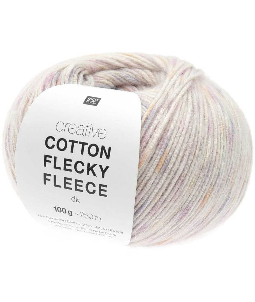Pelote de coton Creative Cotton Flecky Fleece dk - Rico Design Pelote de coton Creative Cotton Flecky Fleece dk - Rico Design