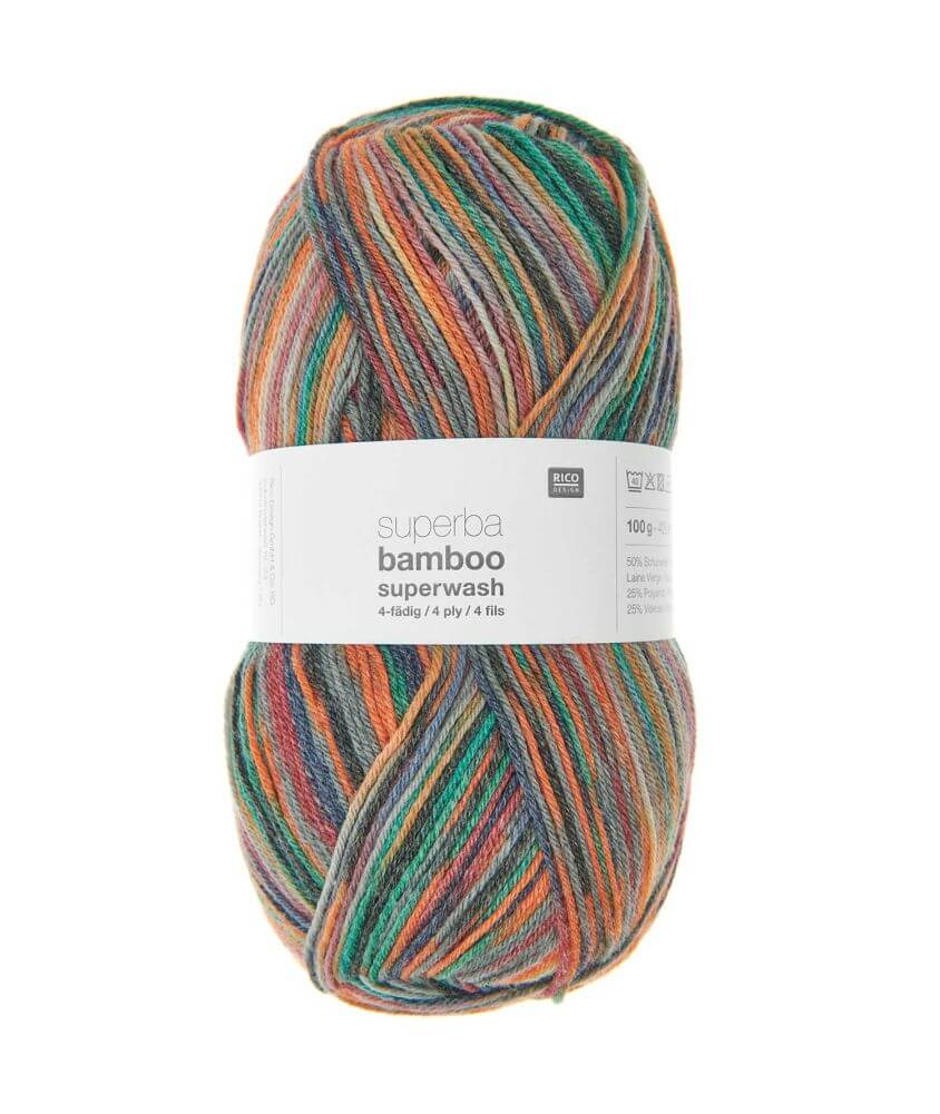 Pelote de laine à chaussettes à tricoter Superba bamboo superwash - Rico Design Pelote de laine à chaussettes à tricoter Superba bamboo superwash - Rico Design