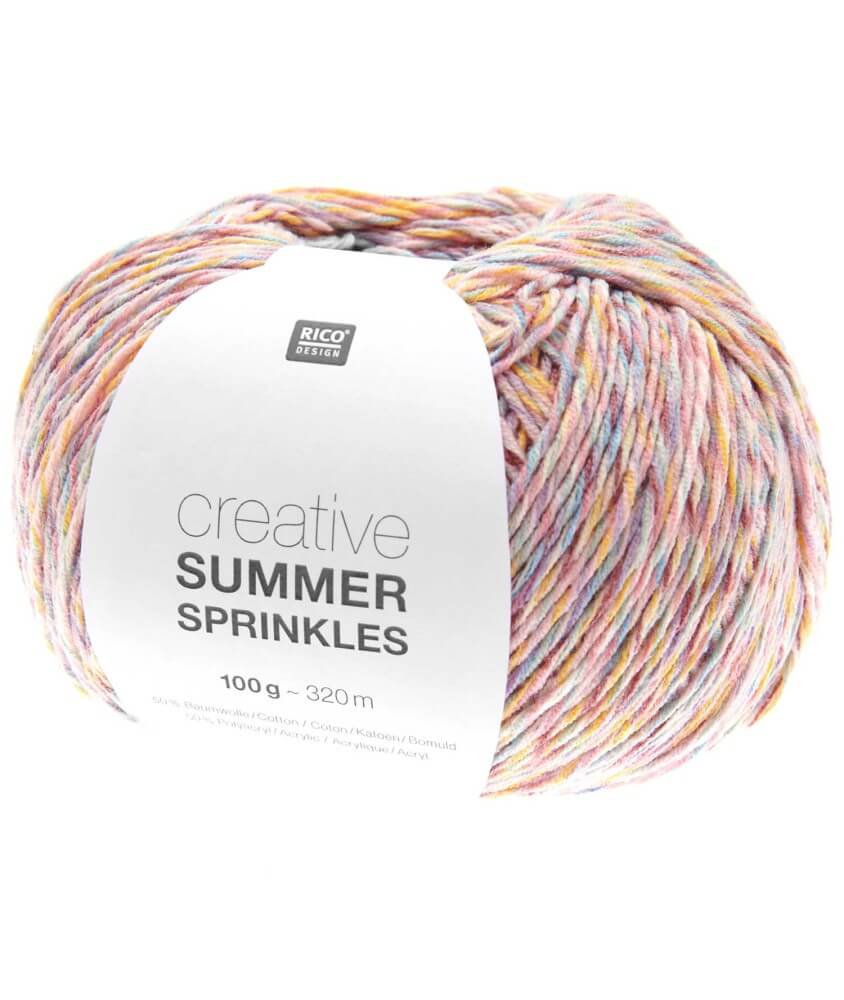 Pelote de coton Creative Summer Sprinkles - 100Gr - Rico Design