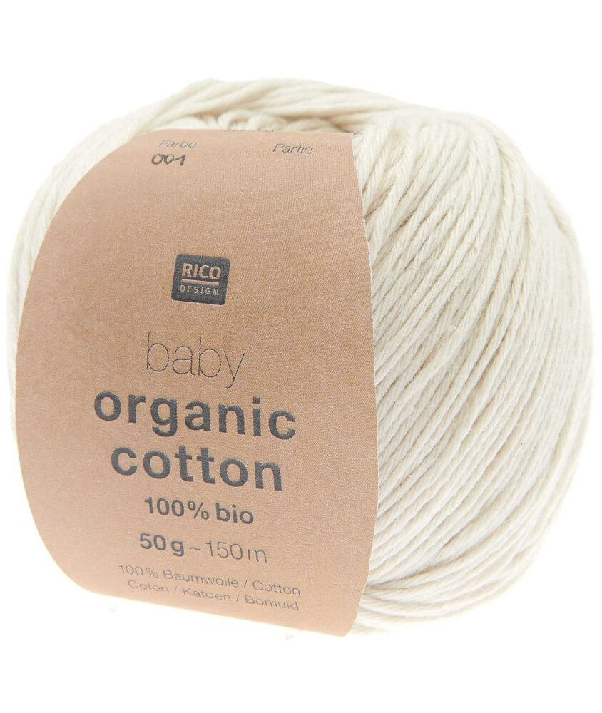 Pelote de coton Baby organic cotton - 100% BIO - Rico Design Pelote de coton Baby organic cotton - 100% BIO - Rico Design